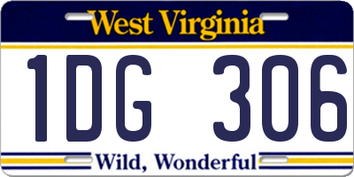 WV license plate 1DG306