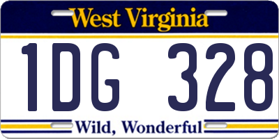 WV license plate 1DG328
