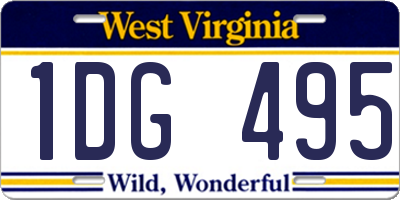 WV license plate 1DG495