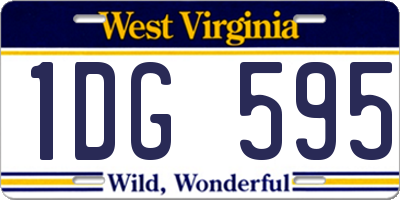 WV license plate 1DG595