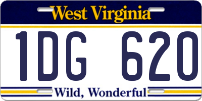 WV license plate 1DG620