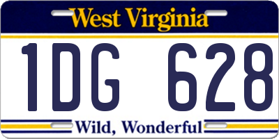 WV license plate 1DG628