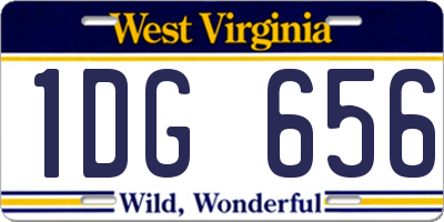 WV license plate 1DG656