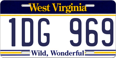 WV license plate 1DG969