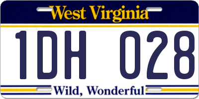 WV license plate 1DH028