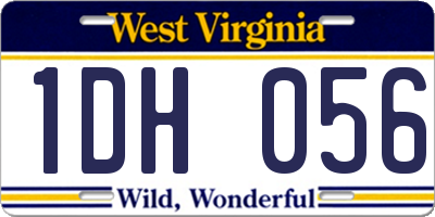 WV license plate 1DH056