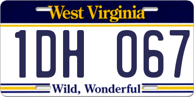 WV license plate 1DH067