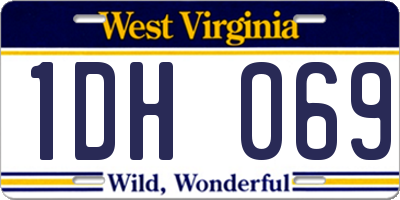 WV license plate 1DH069