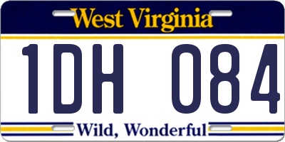 WV license plate 1DH084