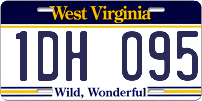 WV license plate 1DH095