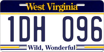 WV license plate 1DH096