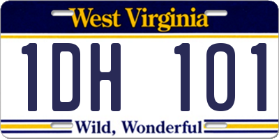 WV license plate 1DH101