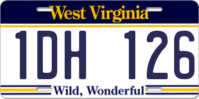 WV license plate 1DH126