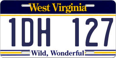 WV license plate 1DH127