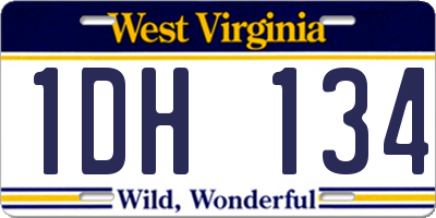 WV license plate 1DH134