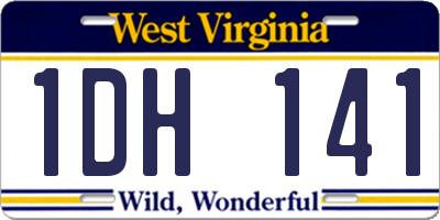 WV license plate 1DH141