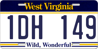 WV license plate 1DH149