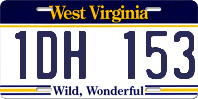 WV license plate 1DH153