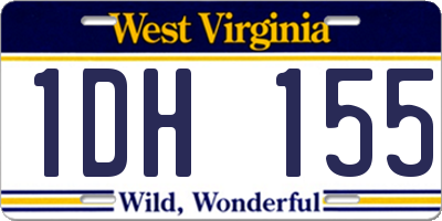 WV license plate 1DH155