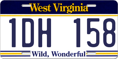 WV license plate 1DH158