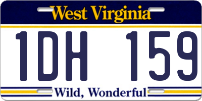 WV license plate 1DH159