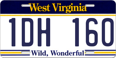 WV license plate 1DH160