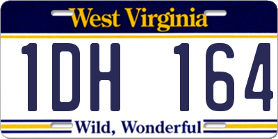 WV license plate 1DH164