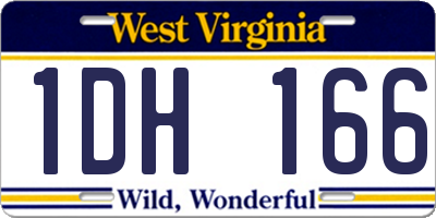 WV license plate 1DH166