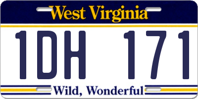 WV license plate 1DH171