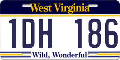 WV license plate 1DH186