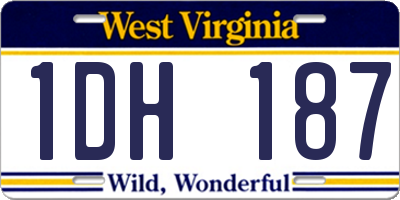 WV license plate 1DH187