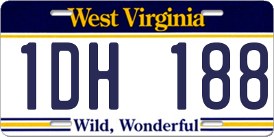 WV license plate 1DH188