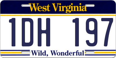 WV license plate 1DH197