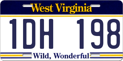 WV license plate 1DH198