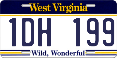 WV license plate 1DH199