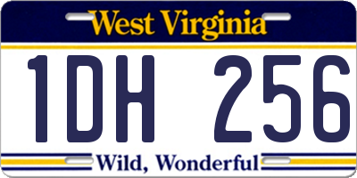 WV license plate 1DH256