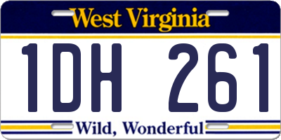 WV license plate 1DH261