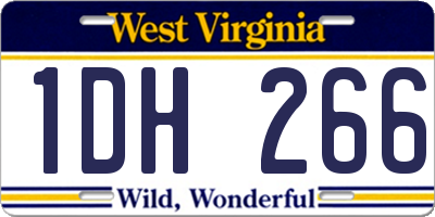 WV license plate 1DH266