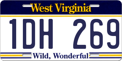 WV license plate 1DH269