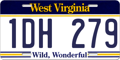 WV license plate 1DH279