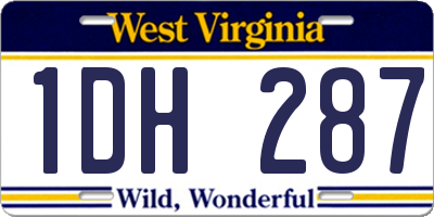 WV license plate 1DH287