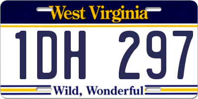 WV license plate 1DH297