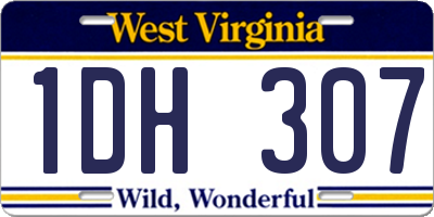 WV license plate 1DH307