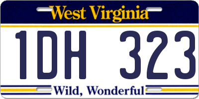 WV license plate 1DH323