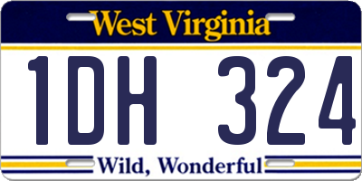 WV license plate 1DH324
