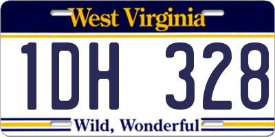 WV license plate 1DH328