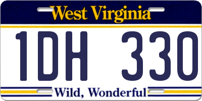 WV license plate 1DH330