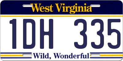 WV license plate 1DH335