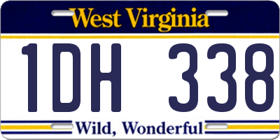 WV license plate 1DH338