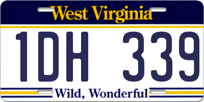 WV license plate 1DH339